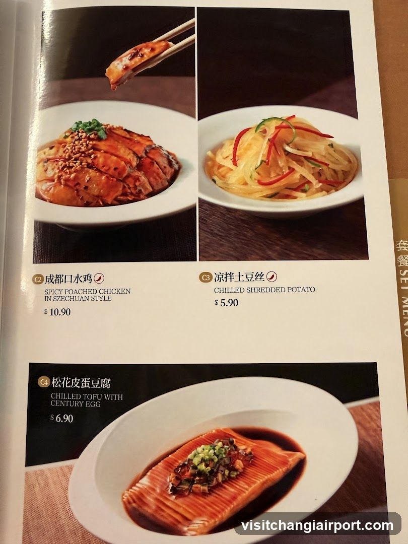 Szechuan Style Menu Page