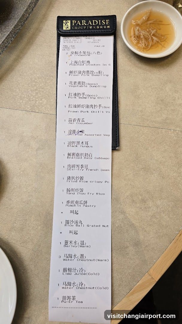 Paradise Group Receipt