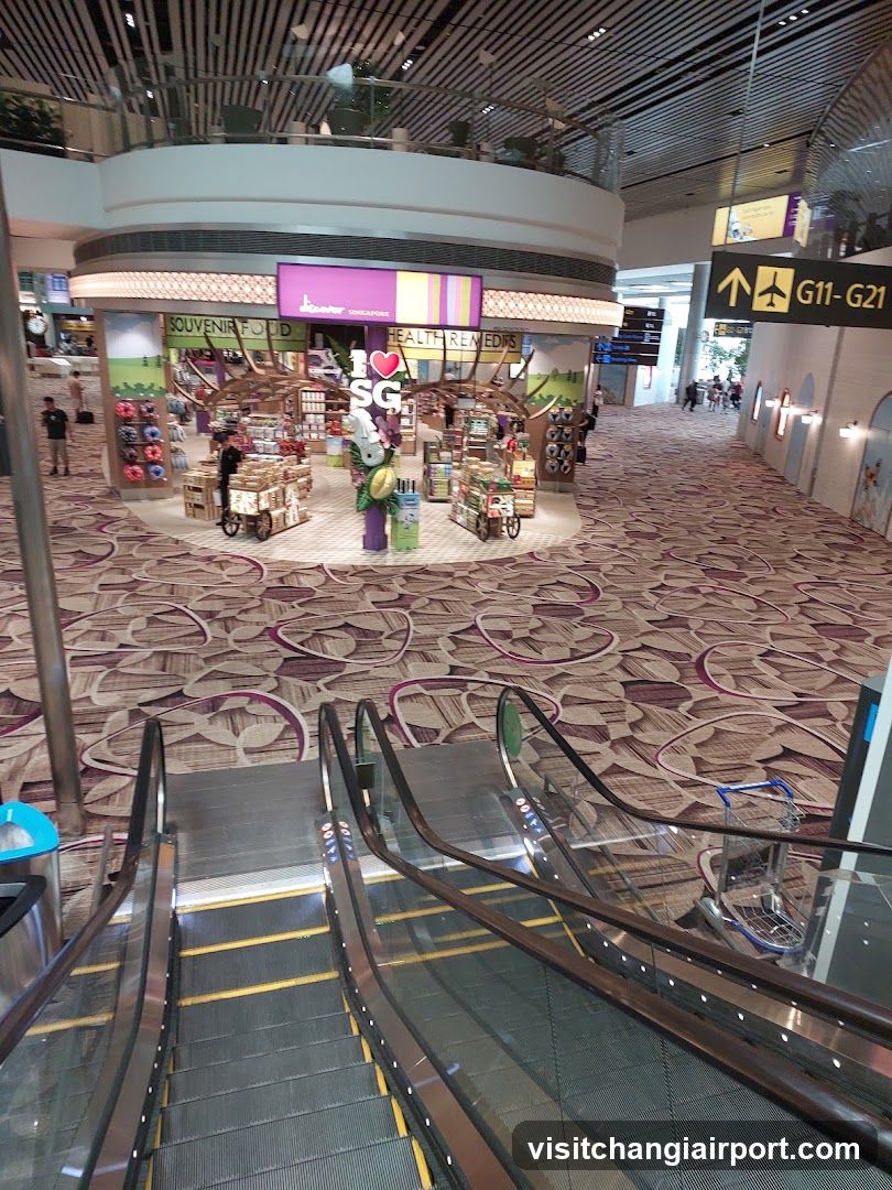 Airport Terminal Interior with Souvenir Shop