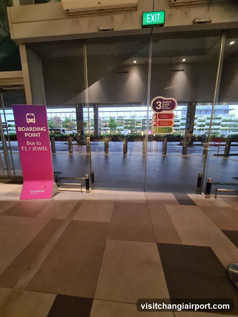 Changi Airport Bus Boarding Point