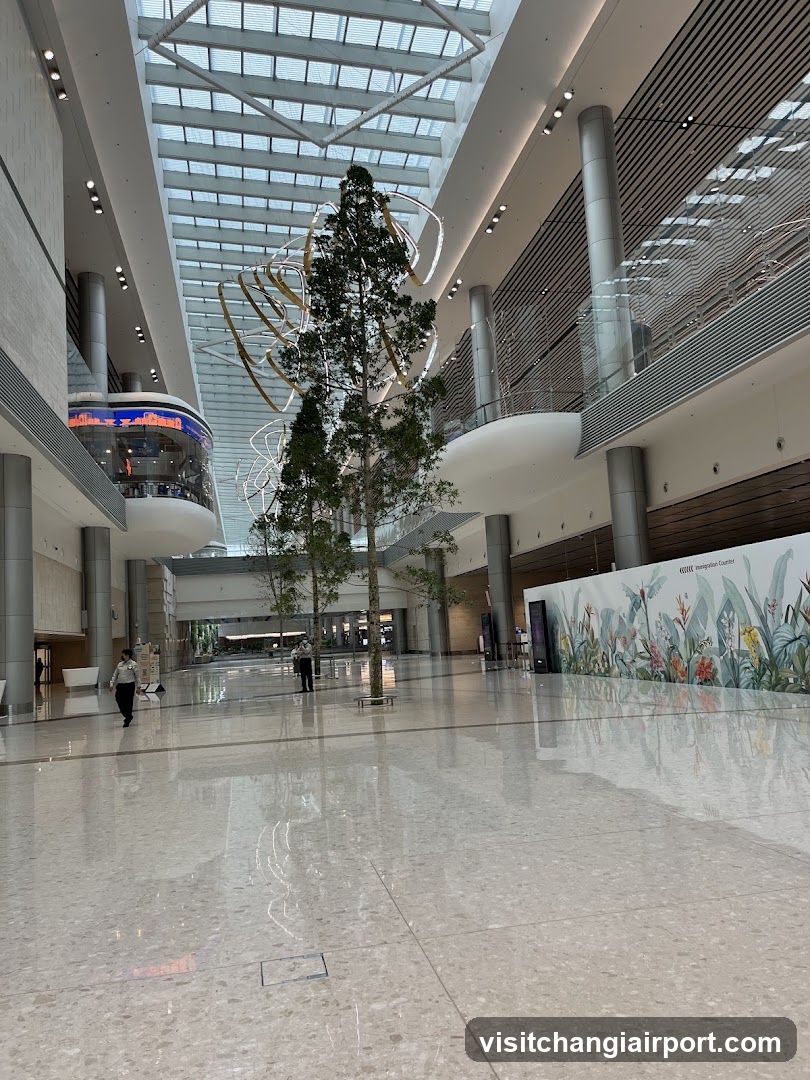 Modern Interior Space with Art Installation