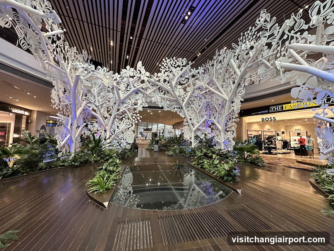 White Tree Installation in Mall