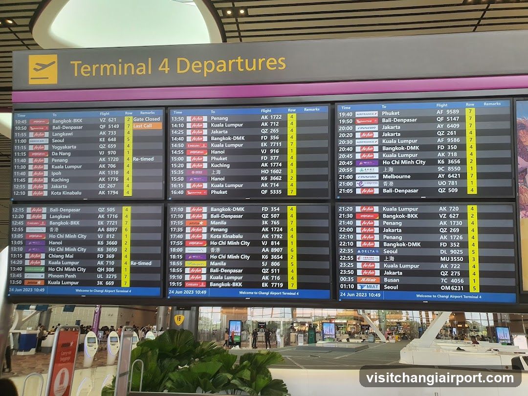 Terminal 4 Departures Board