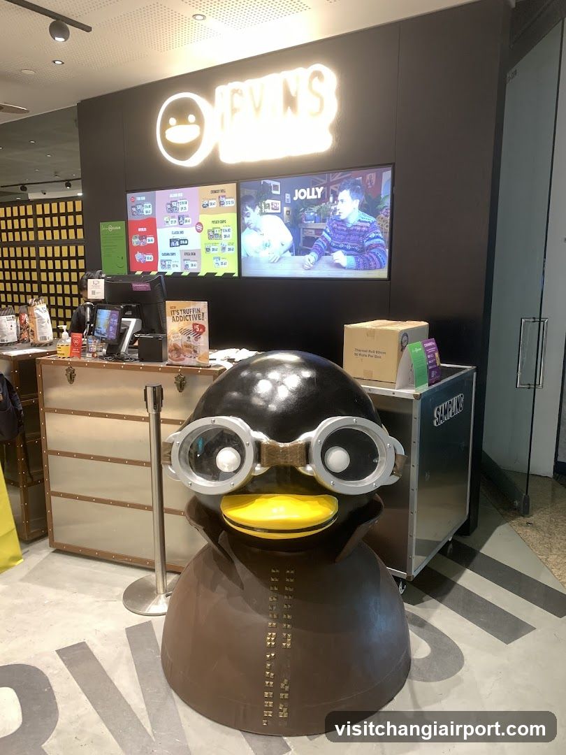 Duck-themed display in a shop interior