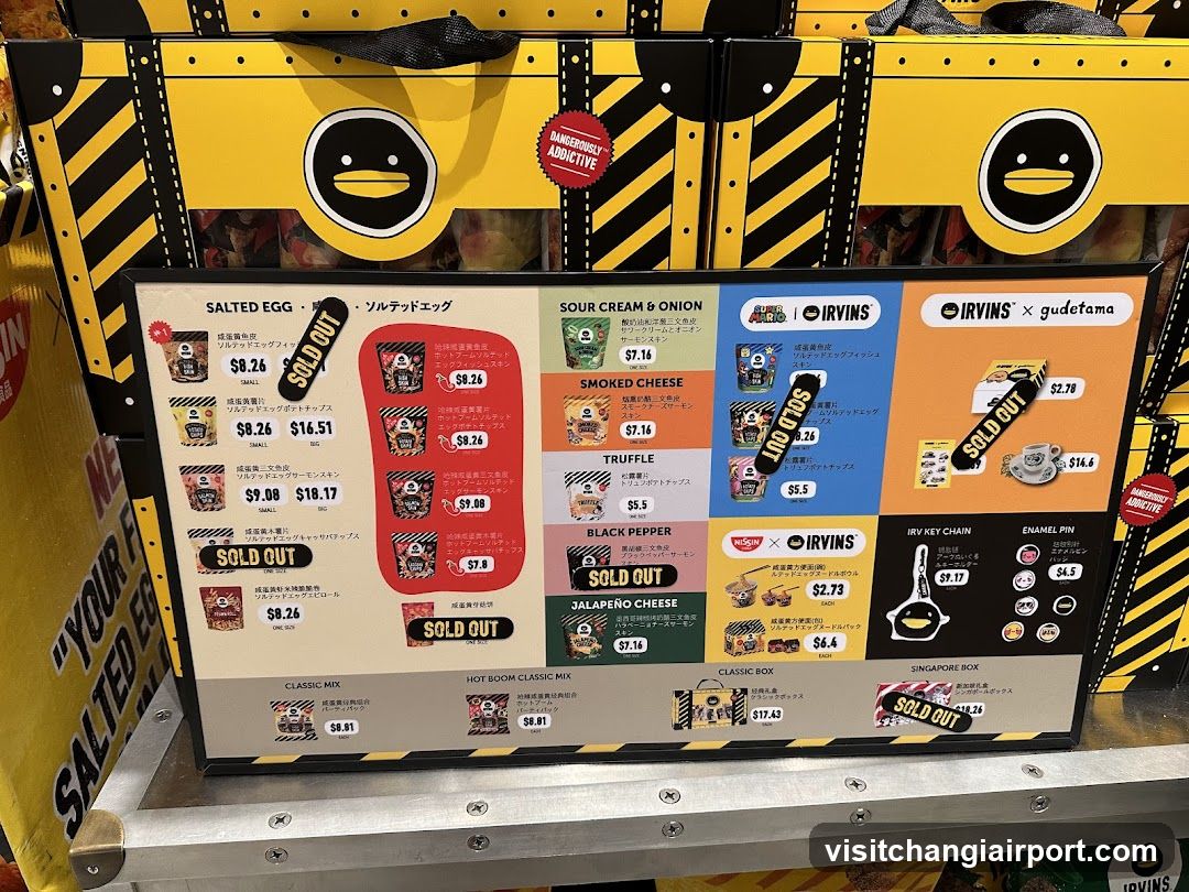 Irvins x gudefama Product Menu Display