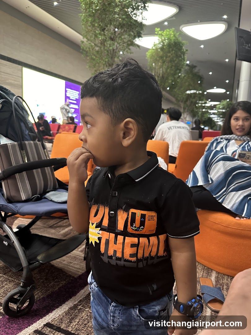Child in Airport Terminal