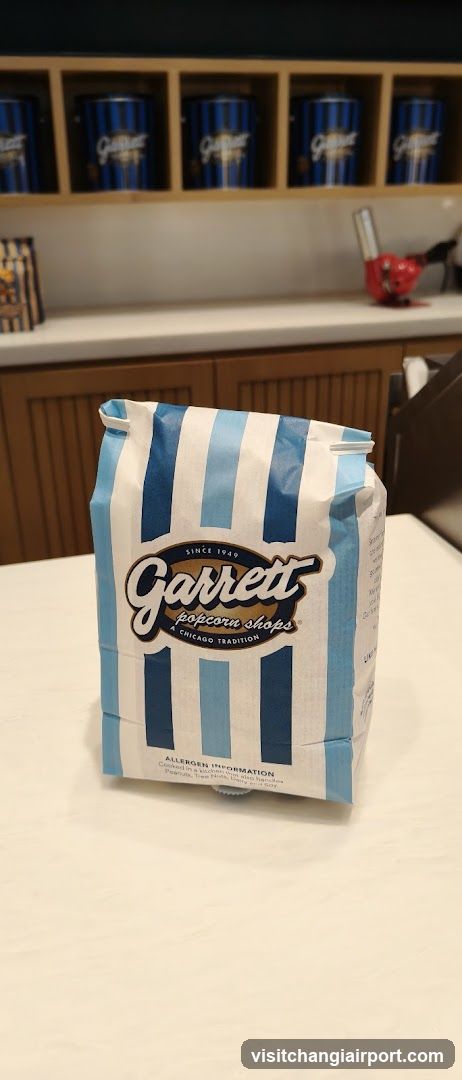 Garrett Popcorn Shop bag on table