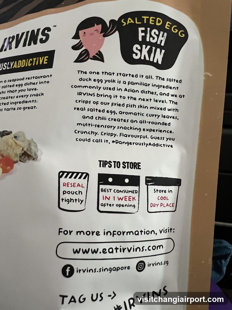 Irvin's Salted Egg Fish Skin Packaging Back