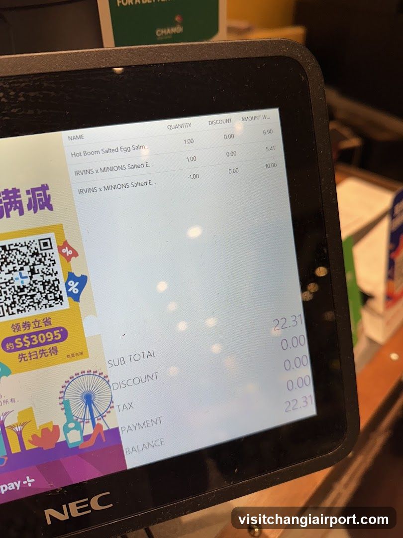 Checkout Screen Display