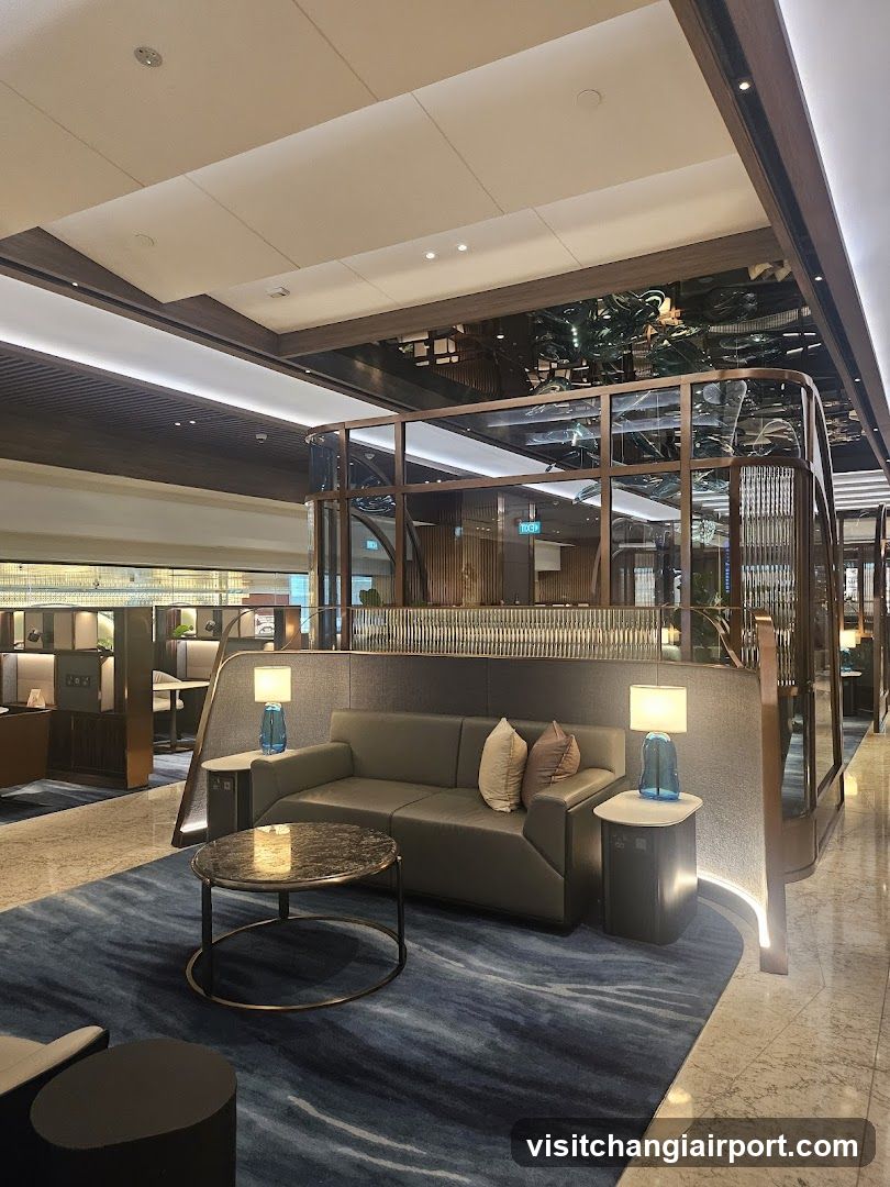 Lounge Interior with Modern Furniture and Lighting
