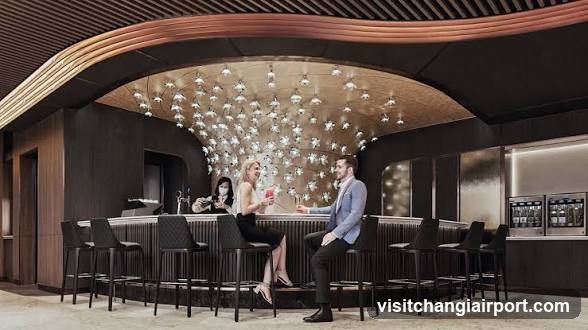 Modern Bar Interior with Hanging Lights