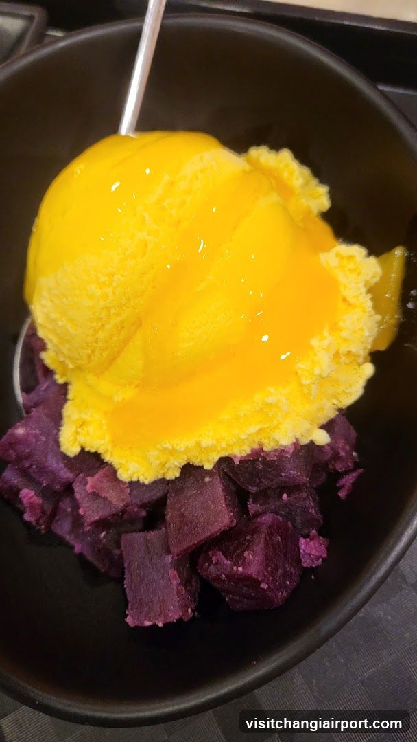 Mango and Purple Sweet Potato Dessert Bowl