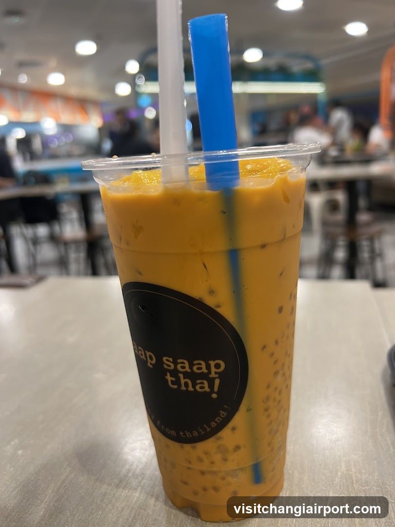 Thailand-themed drink in a cup