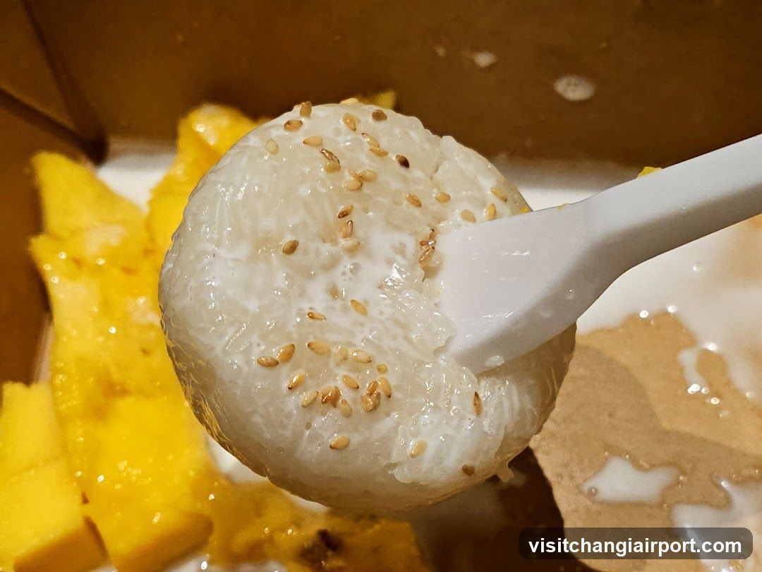 Mango Sticky Rice with Sesame Seeds