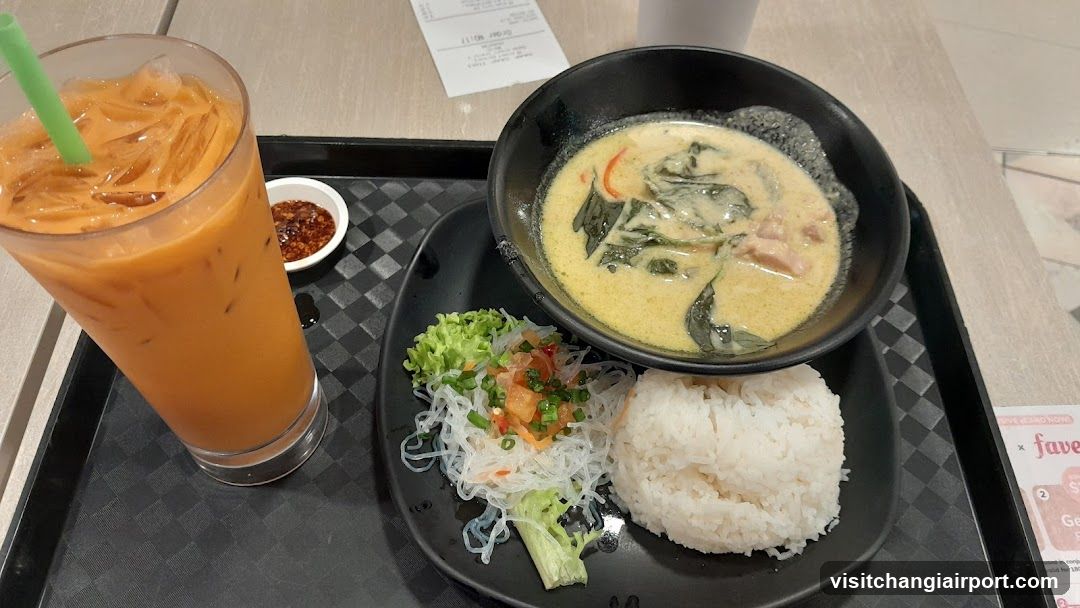 Thai Curry Meal with Drink