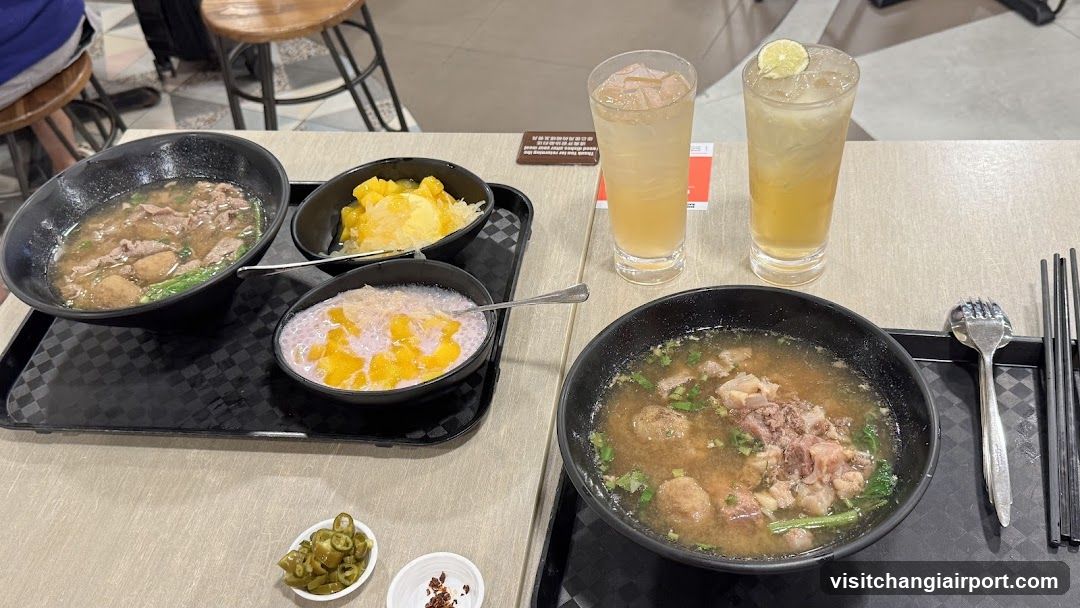 Dining Table with Food and Drinks