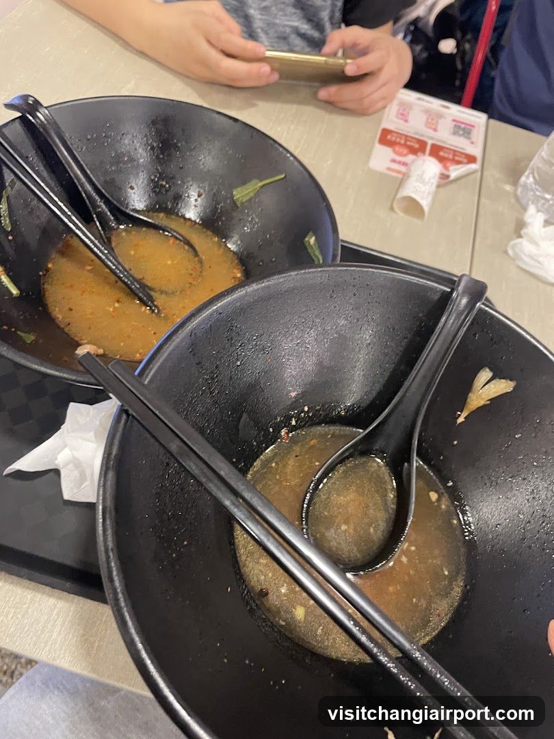 Empty Bowls at Restaurant Table
