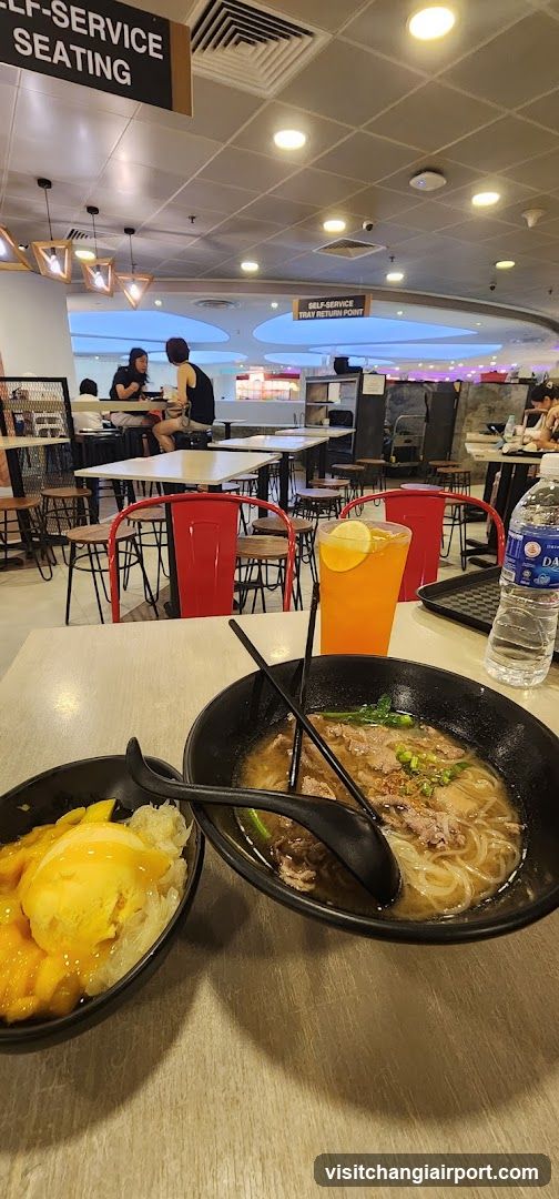 Food and Drink in a Restaurant Interior