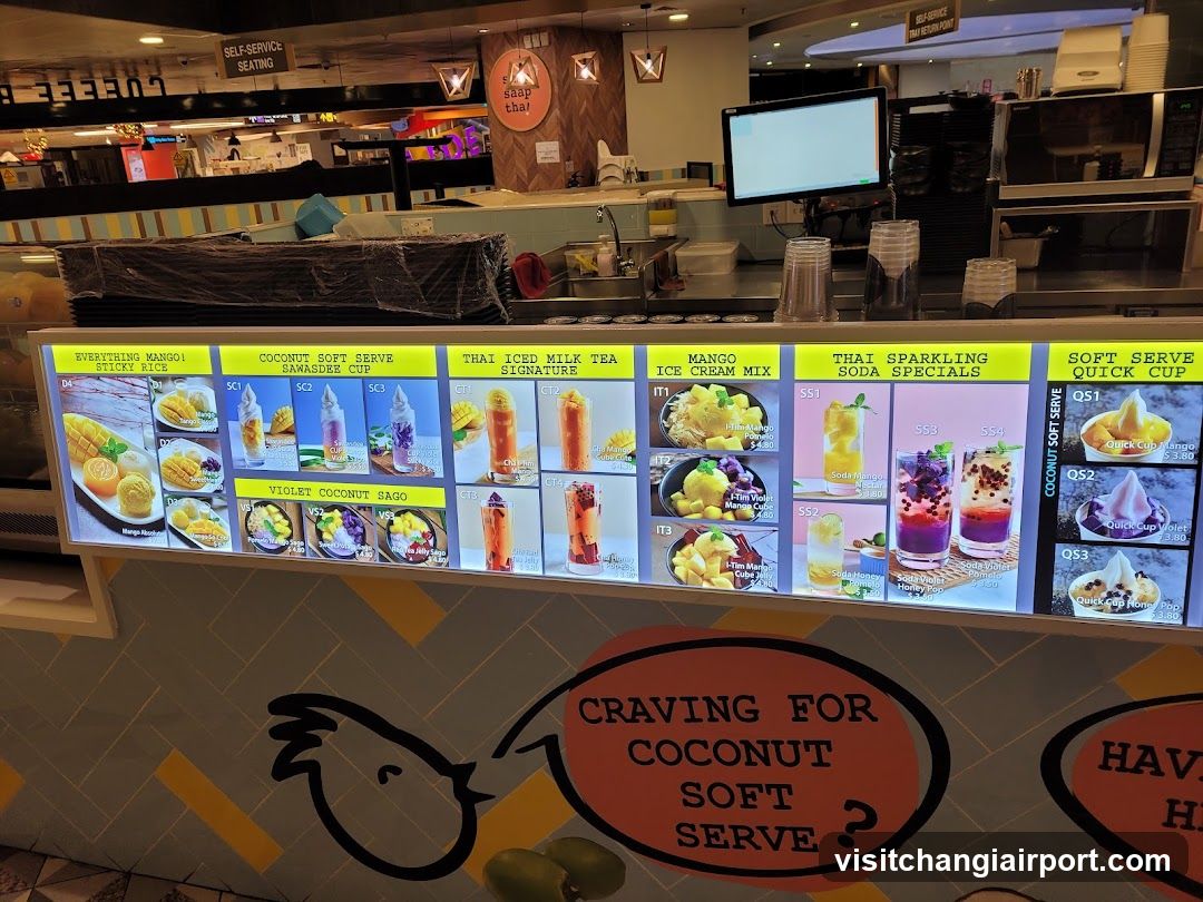 Coconut Soft Serve Menu Board