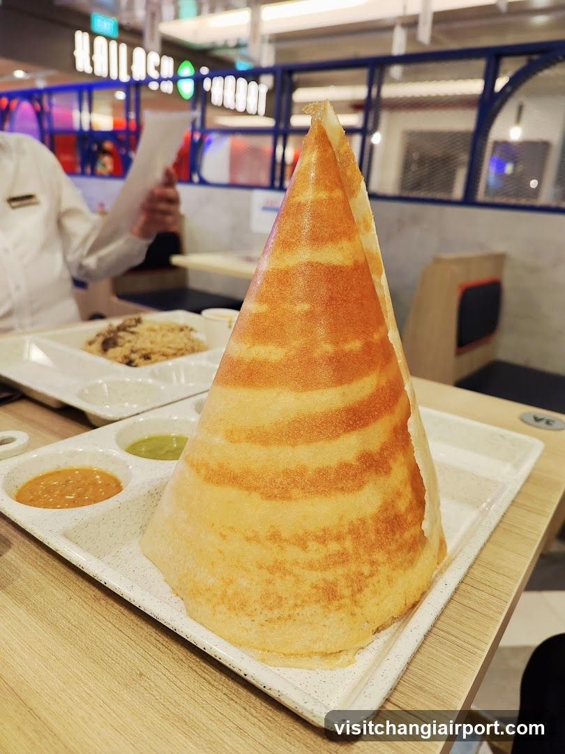Cone-shaped Crepe with Sauces