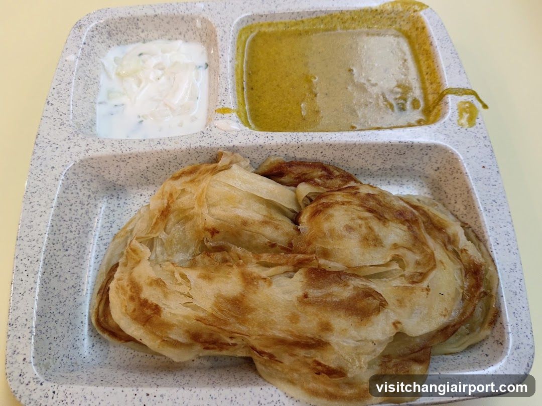 Roti Canai with Side Dishes