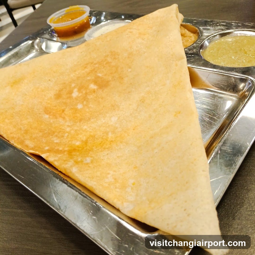Dosa with Sides on Tray