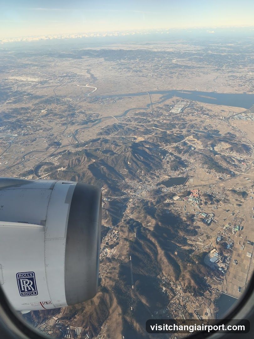 Aerial View from Aircraft Window