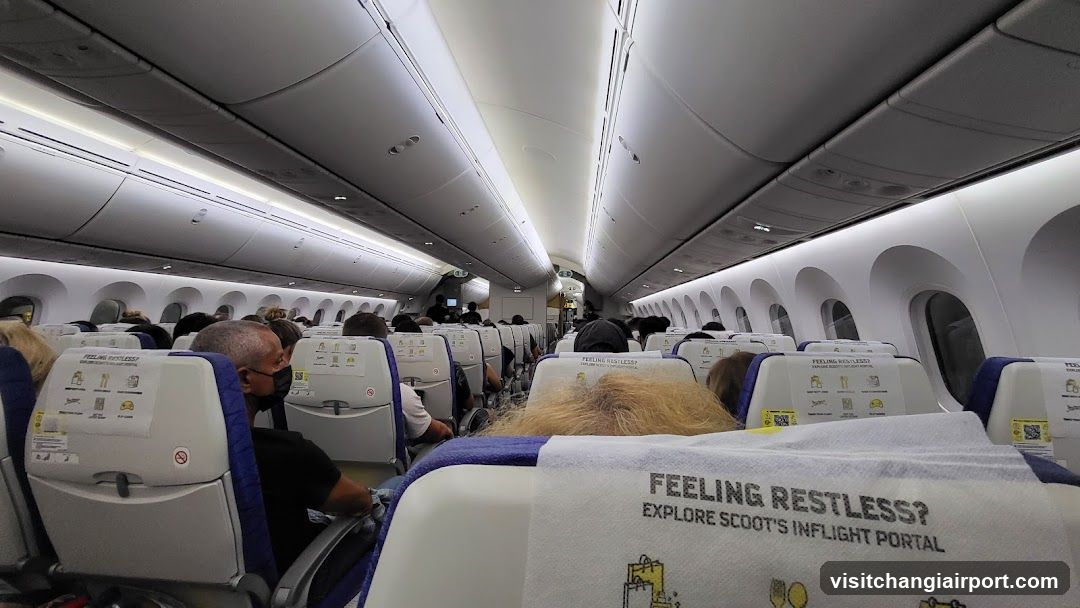 Airplane Interior with Passengers