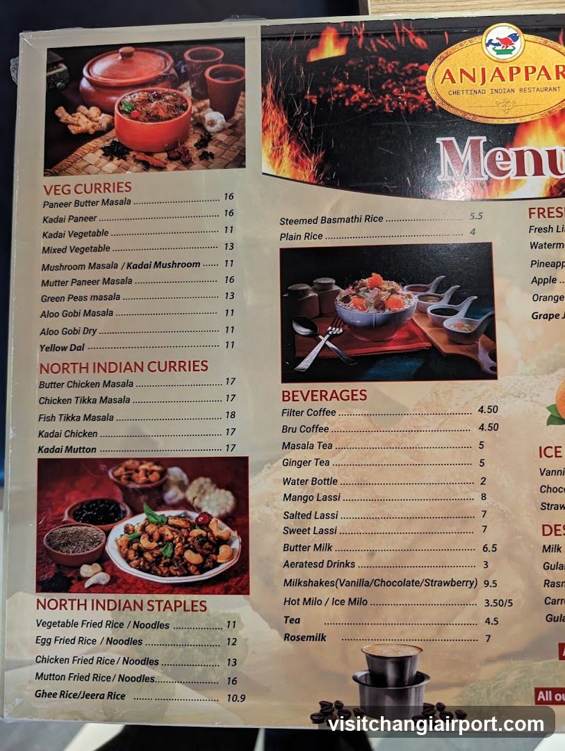 Anjappar Chettinad Indian Restaurant Menu