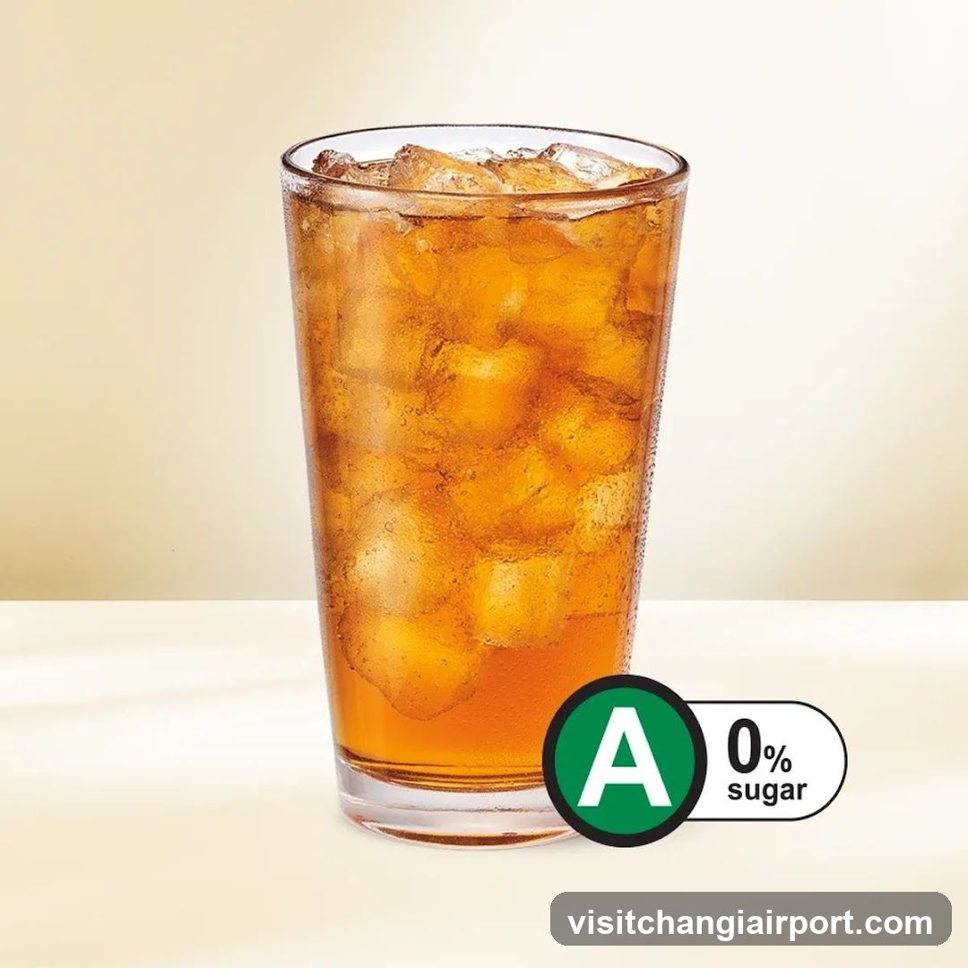 Iced Tea with Zero Sugar Label