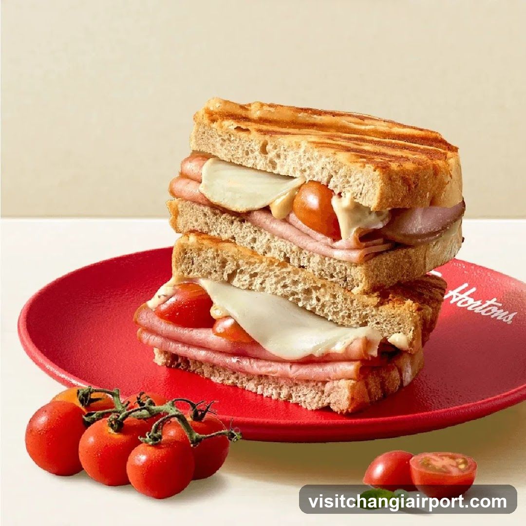 Grilled Sandwich with Ham and Cheese