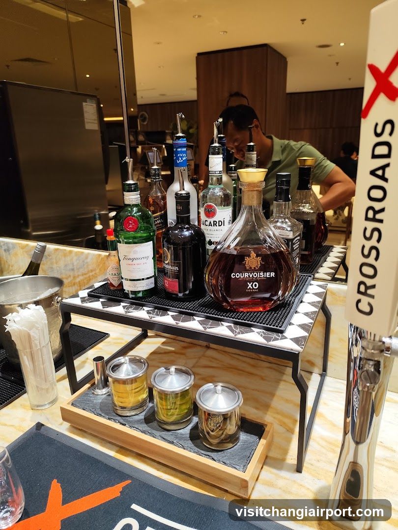 Bar Counter with Liquor Bottles