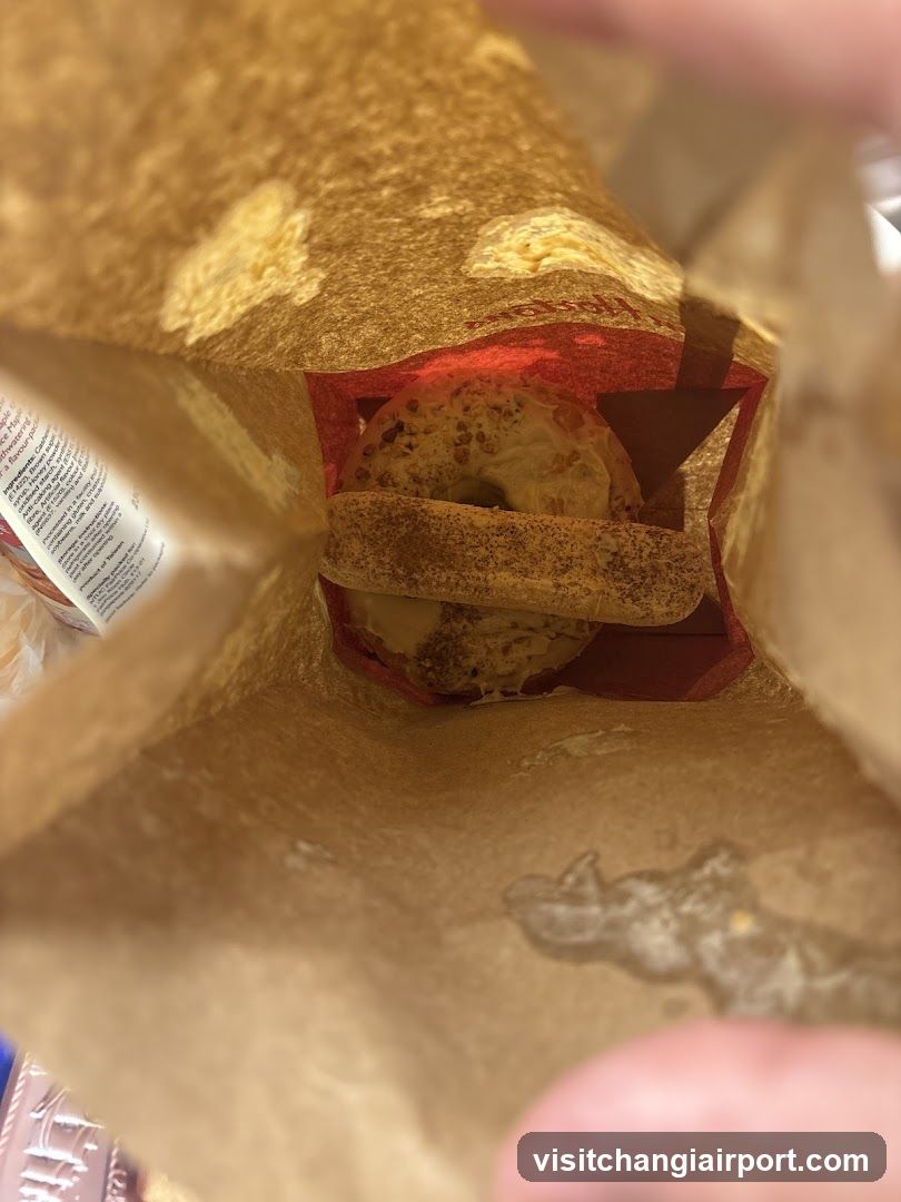 Bagel in Paper Bag