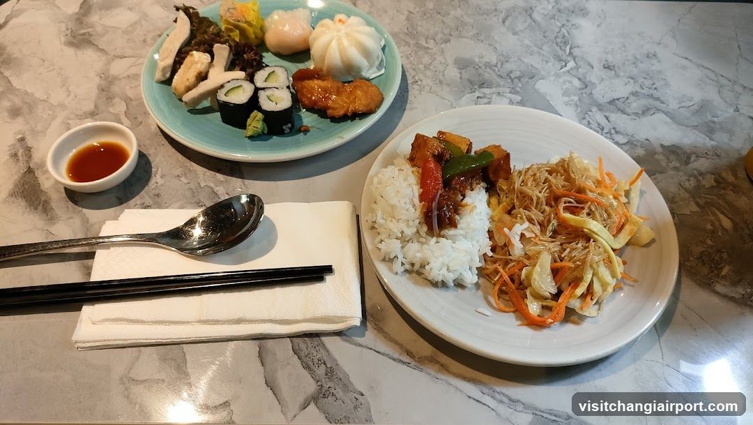 Dining Table with Asian Cuisine