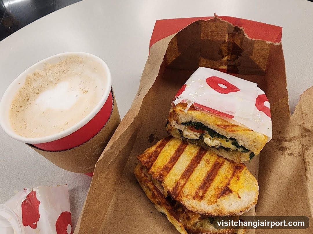 Grilled Sandwich and Coffee