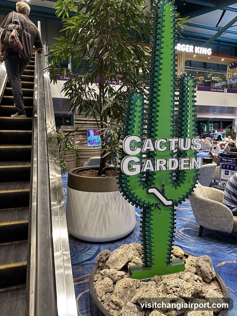 Cactus Garden Signage in Airport Terminal