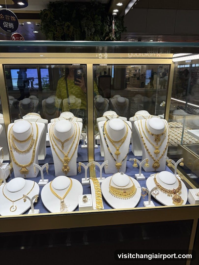 Gold Jewelry Display Case