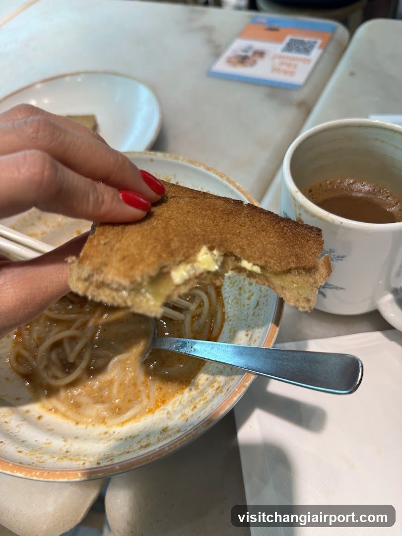 Breakfast Meal with Toast and Coffee