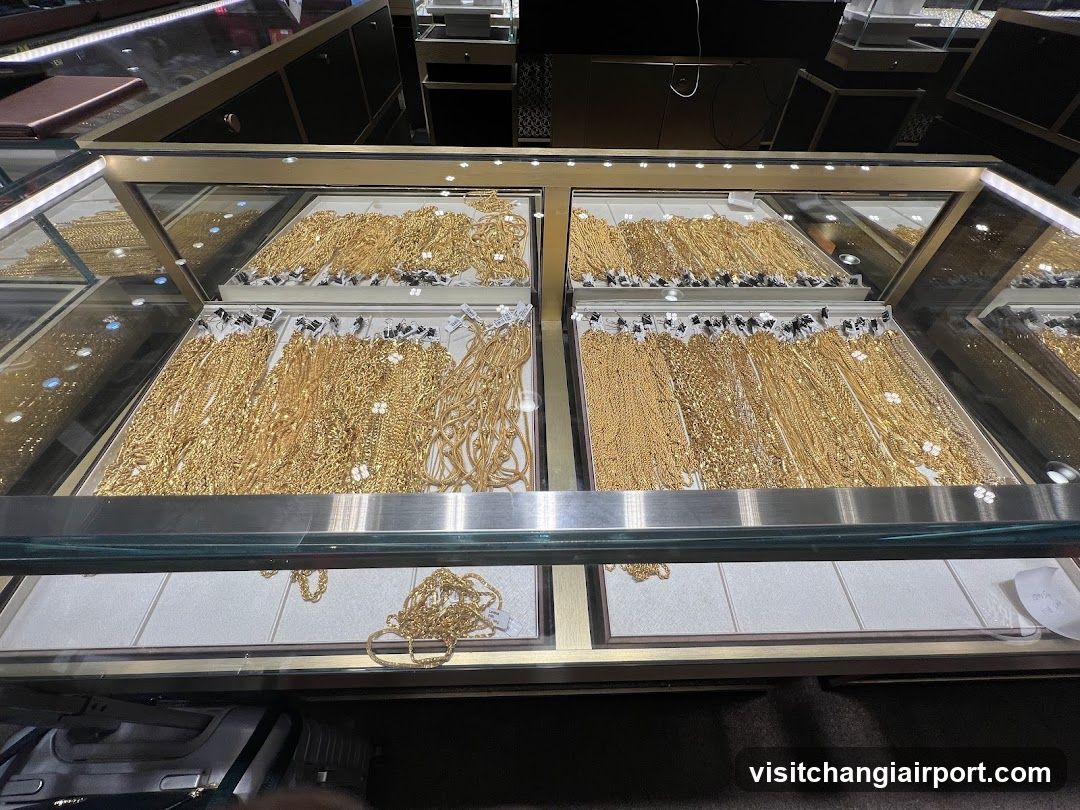 Gold Jewelry Display Case