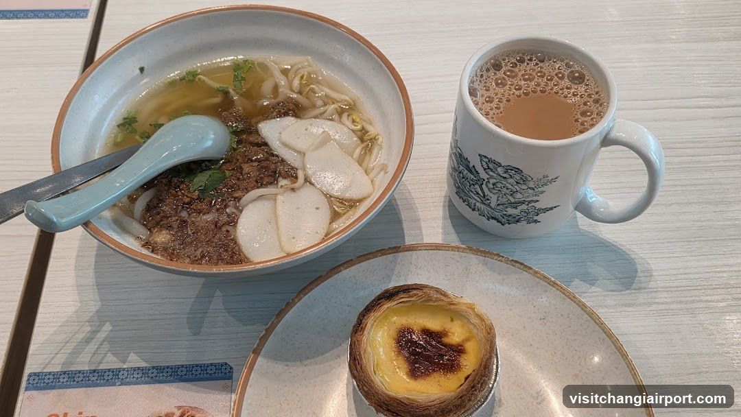 Ramen and Egg Tart Meal