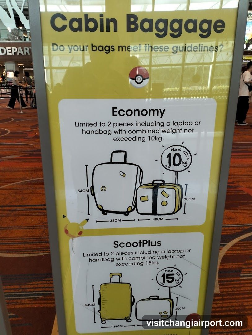Cabin Baggage Guidelines Sign