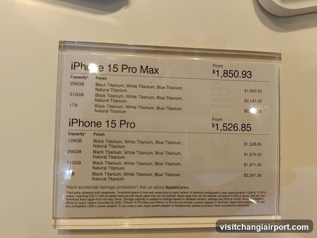 iPhone Price List Signage
