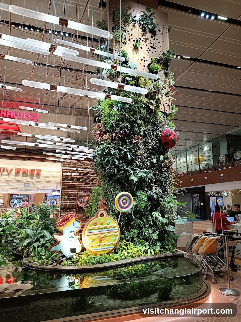 Indoor Greenery Display with Candy Decorations