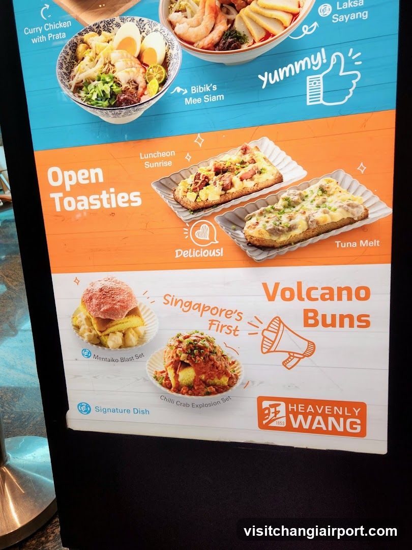 Heavenly Wang Food Menu Display