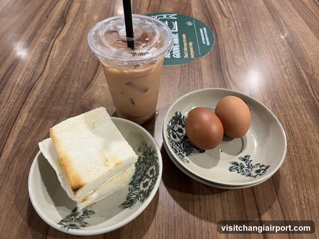 Breakfast Meal with Iced Coffee