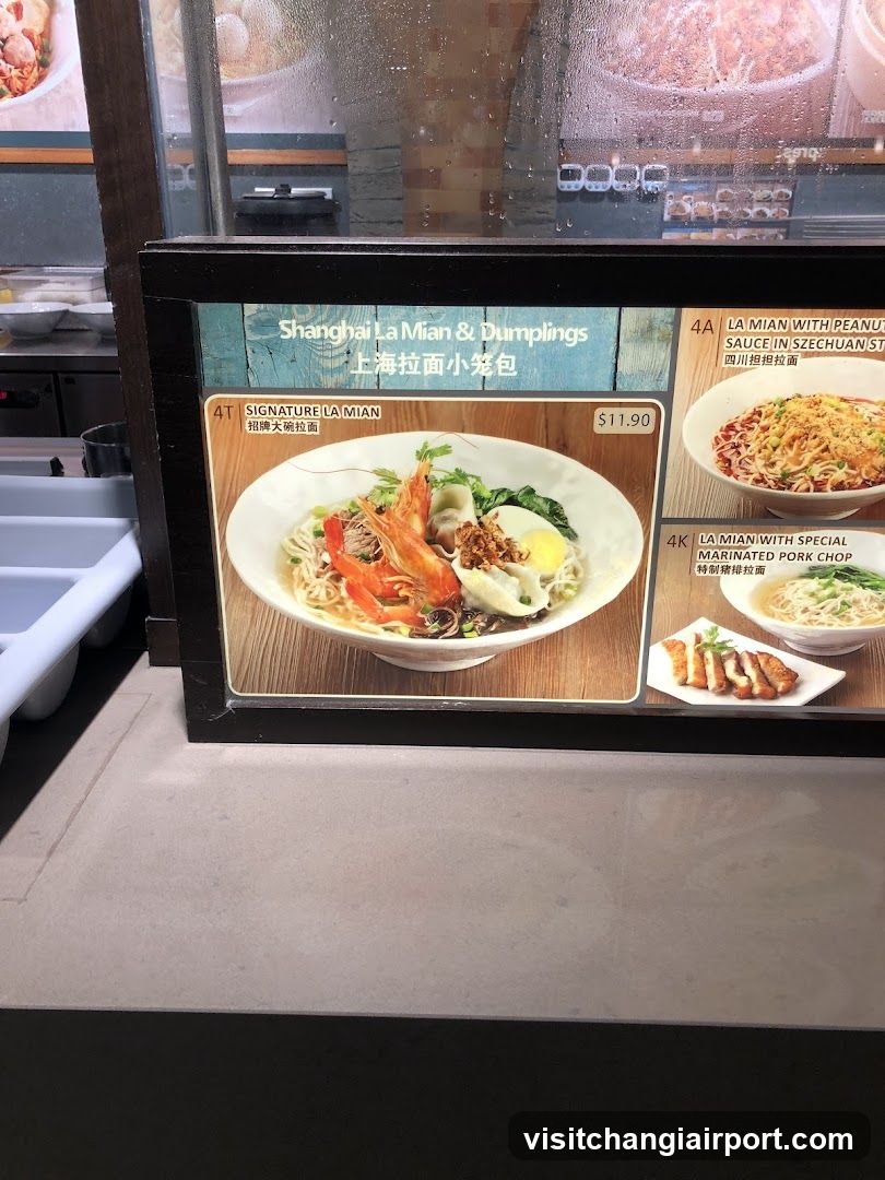 Shanghai La Mian & Dumplings Menu Board