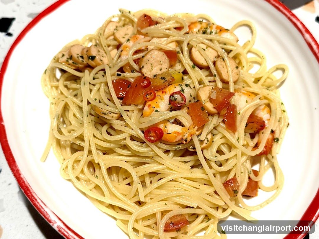 Spaghetti with Shrimp and Tomatoes