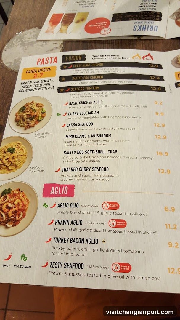 Pasta Menu Page