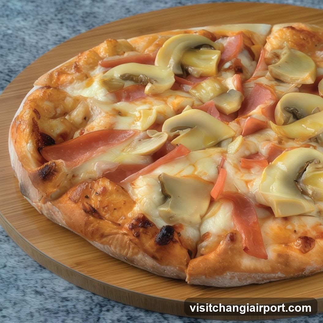 Mushroom and Ham Pizza