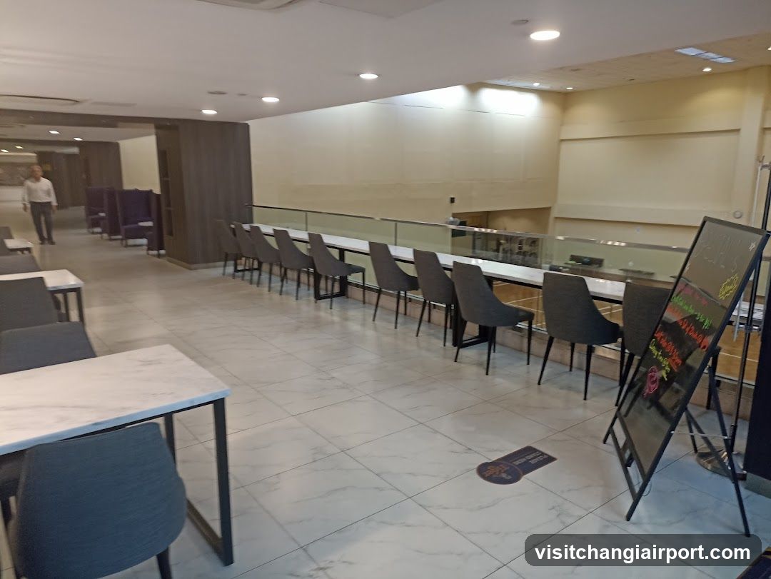 Restaurant Interior with Menu Board